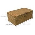 thumbnail image 4 of Panier de Rangement en Osier Tressé avec Couvercle en Rotin, 4 of 6