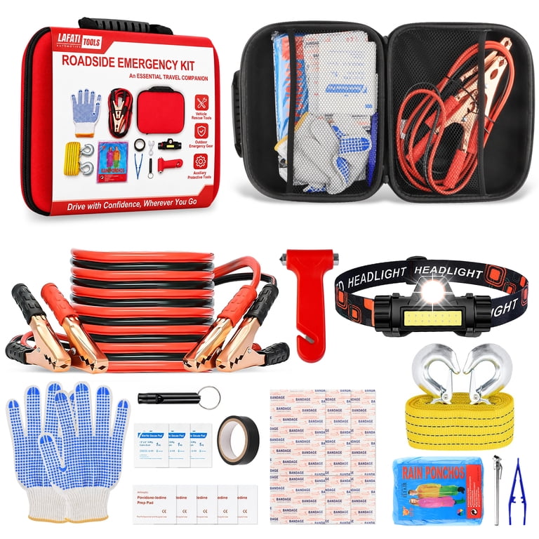 Lafati Roadside Assistance Emergency Kit, 22 Pieces, Black photo 1
