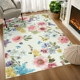 thumbnail image 2 of GUUCHA Floral Area Rug for Bedroom Soft Rugs Non Slip Carpet Vintage Rug,6'x9',Beige/H19, 2 of 8
