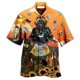 thumbnail image 3 of Camisa con estampado de gato colorido para hombre, camisas hawaianas con estampado de animales en 3D, blusas de manga corta para playa de verano, blusa con solapa con botones genial, 3 of 5