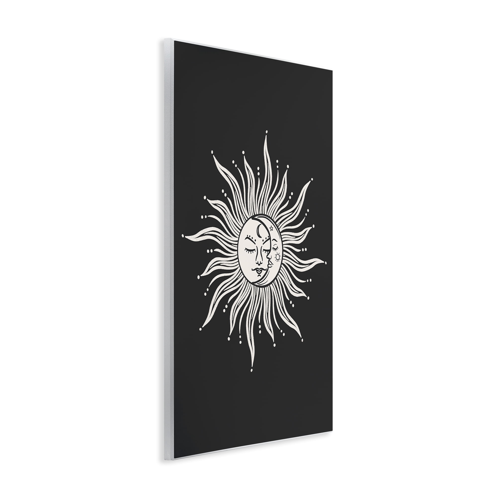 Stupell Industries Celestial Sun on Black Astrology & Stars Painting Unframed Art Print Wall Art, 10 x 15