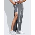 thumbnail image 5 of FEOYA Mens Tear Away Pants Zipper Basketball Sports Joggers Train Trousers Cotton Straight Leg Sweatpants Elastic Waist with 2 Pockets for Gym Running Athletic Workout, 5 of 6