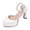 White, variant on Women’S Ballet Inspired Square Toe Stiletto Heel Pumps, Lace Up Ankle Satin Ribbon Bow Detail High Heel Dress Shoes, Durable PU Casual Evening Party Heels, 1 Pair, Sizes 34 Through 41