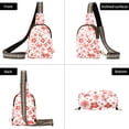 thumbnail image 3 of ALAZA Floral and Butterflies Sling Bag for Women Men Waterproof Crossbody Chest Bags, 3 of 7