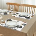 thumbnail image 3 of Gray and Orange Halloween Pumpkins Summer Placemats Table Placemats Set Of 4-Linen Kitchen Washable Placemats Table Mats 11.8"x17.7" Non-Slip Heat Resistant, 3 of 6