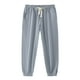 thumbnail image 1 of Amzcrzy Pantalones Chándal Hombre Color Liso Ligeros Suaves Transpirables Elásticos Cintura Lino Cómodos Para Playa Tallas S-2XL Gris, 1 of 4