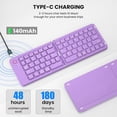 thumbnail image 4 of Mini Teclado Inalámbrico Bluetooth Plegable (Sincroniza Hasta 3 Dispositivos), Portátil para Android ,, 4 of 5