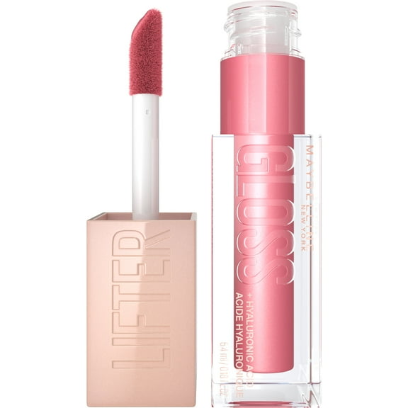 Maybelline Lifter Gloss Lip Gloss Makeup with Hyaluronic Acid, Hydrating Liquid Lip Color, 05 Petal