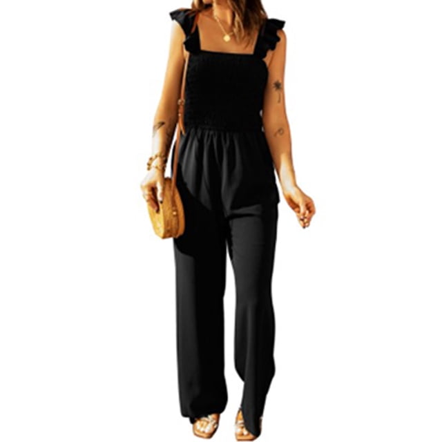 Combinaison Ample, Combinaison Longue Formelle Combinaison Pure pour Femmes Combinaison Couleur Pure Réponse Rapide