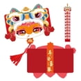 thumbnail image 1 of LUVCLS Bolsa de dinero de la suerte con forma de serpiente doblada en sobre rojo 2025 con forma de serpiente Hong Bao Chin, 1 of 7