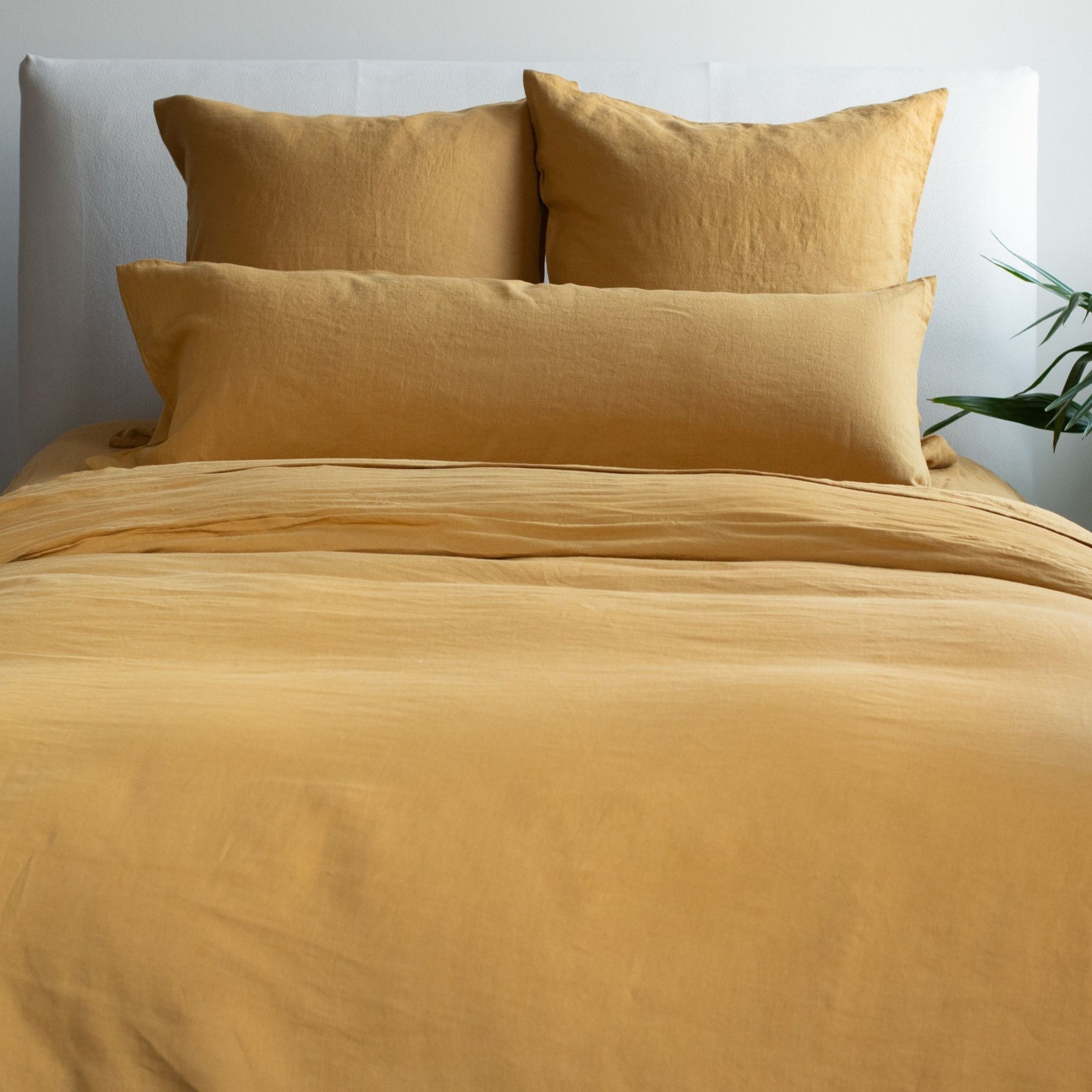 French Linen Body Pillow with removable Sham - Honey | BOKSER HOME