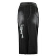 thumbnail image 3 of JIKNTTR Womens High Waist Polka Dot Pleated Skirt Fashion High Waist Ripped Destroyed Bodycon Street Style Denim Skirt Ruffle Hem Flowy A Line Short Skirt, 3 of 5