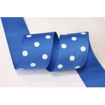 Ribbon Bazaar Grosgrain Polka Dots 1-1/2 inch Royal Blue 25 yards 100% Polyester Ribbon