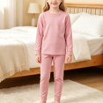 thumbnail image 5 of Ruyang Toddler 2 Piece Outfit Oversized Long Sleeve Crew Neck Top Jogger Pants Kids Striped Sets Fall Winter Home Loungewear, 5 of 5