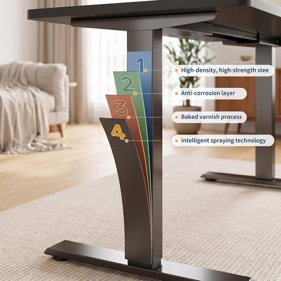 Electric Standing Desk 47x24 Inch Height Adjustable Computer Desk Workstation