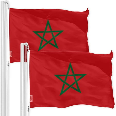 2 PACK: Morocco (Moroccan) Flag | 3x5 feet | Printed 150D – Indoor/Outdoor, Vibrant Colors, Brass Grommets, Quality Polyester, Much Thicker More Durable Than 100D 75D Polyester | Walmart Canada 2 PACK: Morocco (Moroccan) Flag | 3x5 feet | Printed 150D – Indoor/Outdoor, Vibrant Colors, Brass Grommets, Quality Polyester, Much Thicker More Durable Than 100D 75D Polyester | Walmart Canada