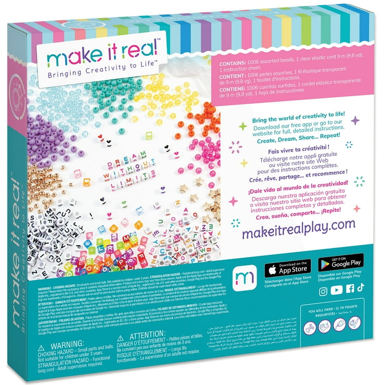Make It Real: Say Yes! Alphabet Bead Bracelet Set 1008pc DIY
