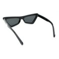 thumbnail image 4 of Beveled Squared Geometric 2-tone Triangular Cat Eye Plastic Sunglasses All Black, 4 of 4