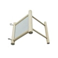 thumbnail image 5 of Dragonus Wooden Bird Parrots Standing Toy With Bells Pet Birds Mirror Bird Cage Stand Bar, 5 of 5