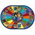 thumbnail image 2 of Kid Essentials - Language & Literacy Read All About It, 5'4" x 7'8" Oval, Multicolored, 2 of 2