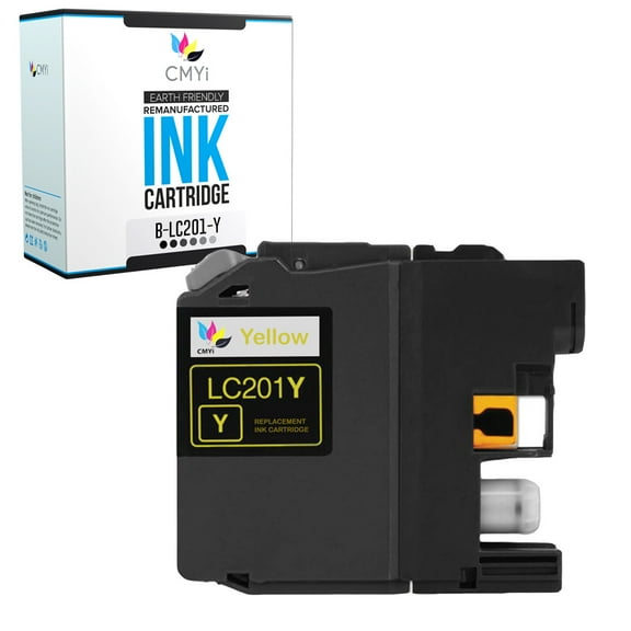 CMYi LC201 Yellow 1-Pack Ink Cartridge compatible for Brother LC201 - MFC J460DW, J480DW, J485DW, J680DW, J880DW, J885DW (1 Yellow)