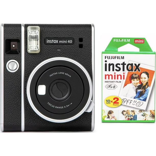 koel Zwijgend Kalmte Fujifilm Instax Mini 40 Instant Film Camera Bundle with Instax Color Film  Twin Pack (20 Exposures) (2 Items) - Walmart.com
