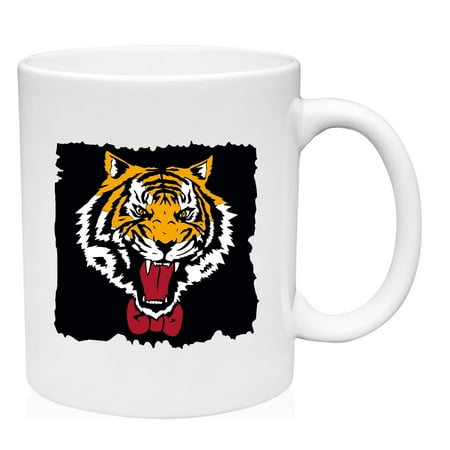

Tiger Bow Tie Mug Ceramic Coffee Mug Funny Gift Cup