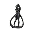 thumbnail image 3 of TISHITA Abstract Couple Statue Hugging Couple Abstract Figurine Resin Couple Figurine for Valentines Day Table Home Shelf Living Room Black, 3 of 8