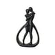 thumbnail image 3 of Figura abstracta de pareja abrazándose Figura de pareja de resina Estatua de abrazo de amantes para Negro, 3 of 9