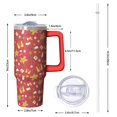 thumbnail image 2 of Christmas Snowman Stainless Steel Travel Tumbler 30oz Insulated, Winter Coffee Cup with Straw and Handle, Holiday Gift for Adults, 2 of 5