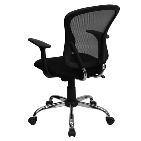 UPC: 0889142178675 | Lancaster Home Mid-Back Mesh Swivel Task Office Chair with Chrome Base and Arms Black
