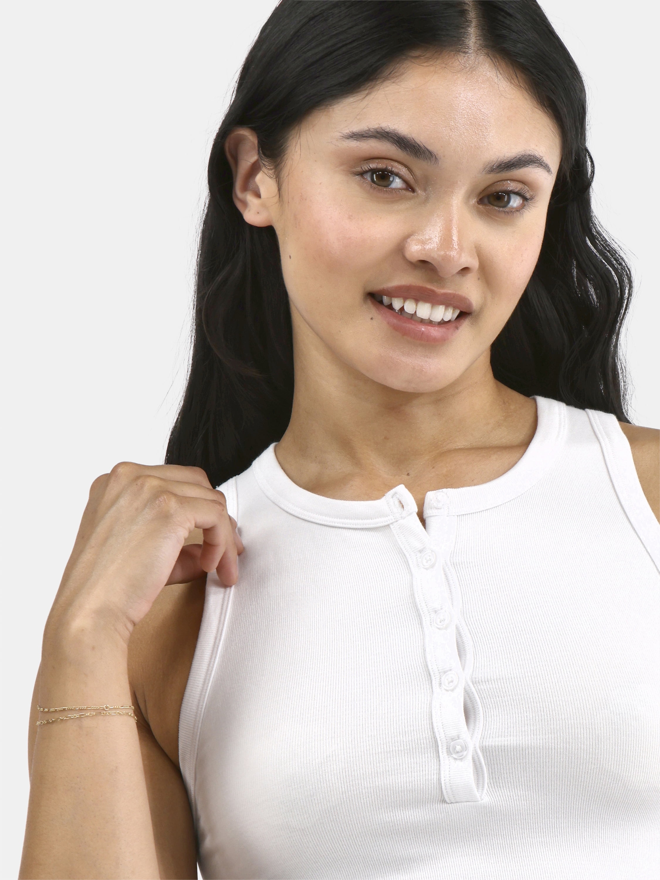 No Boundaries Seamless Henley Tank, Women's