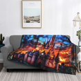thumbnail image 2 of Fotbe Magical Stained Glass Castle Manta de Franela con Estampado, Manta Ultrasuave para Cama, Sofá, Auto, Hipoalergénica y Antibolitas-60"x50", 2 of 6