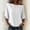 White loose fit 3/4 sleeve t shirt for women a1, variant on Yrmaups Loose Fit 3/4 Sleeve T Shirt for Women, Casual Round Neck Cotton Tee, Lightweight Soft Basic Top for Office Home Daily Wear, Light Blue L