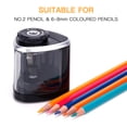 thumbnail image 2 of Yeacher Portable Electric Pencil Sharpener Battery Operated for 6-8mm Pencil for Students Artists Home School Classroom Office, 2 of 8