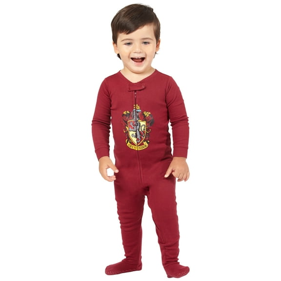 Intimo Baby Pajamas Set Footed Jammies Beanie Hogwarts House Gryffindor