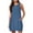 Blue, variant on Summer Plus Size Dresses for Womens 2026 Fashion Casual Holiday Round Neck Pockets Solid Color Sleeveless Party Beach Dress
