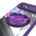 thumbnail image 4 of Designed for Google Pixel 8a Crystal Clear Back Case, Luxury Case with Lens Protector Drop Protective Magnetic Rotating Ring Kickstand Shockproof Thin Fit Phone Case Cover, Darkpurple, 4 of 7