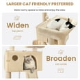 thumbnail image 5 of Sha Cerlin 65.7 " Large Cat Tree Tower Condo for Cats with 2 Scratching Ramps, Hammock & Scratching Posts, Beige, 5 of 8