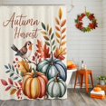 thumbnail image 3 of Shower Curtains for Bathroom-36"x72",Retro Autumn Harvest Waterproof Bath Curtain Grommet Shower Curtain Set, 3 of 7