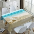 thumbnail image 4 of Tablecloth Seashells Table Cloth Rectangle Table 60 x 84 Inch Ocean Sea Shells Sandy Beach Kitchen Decorations for Home Dinner Party, 4 of 6