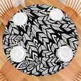 thumbnail image 2 of Bohemian Garden Round Table Cover 44Inch, Floral Print Elastic Tablecloth for 38-42 Inch Tables, Liquid Repellent, 2 of 7