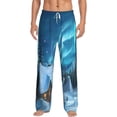 thumbnail image 2 of Goofa Mountain Cottage In Snow Printed Soft Pajama Pants for Men, Wide Leg Comfy Casual Lounge Yoga Pants-Small, 2 of 9