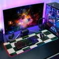 thumbnail image 6 of Black and White Squares RGB Gaming Mouse Pad Large Keyboard Mat Rubber Base 13 Light Modes, 6 of 6