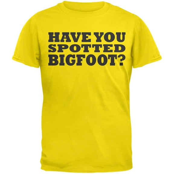 Have You Spotted Big Foot Flip Up Yellow Youth T-Shirt - Youth Large