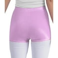 thumbnail image 2 of Ocealan Kids Girls Shiny Metallic Dance Shorts Booty Bottoms Tumbling Gymnastic Shorts Jazz Performance Hot Pants Lavender 8, 2 of 4