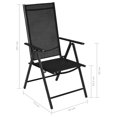 thumbnail image 4 of vidaXL 5 Piece Garden Dining Set Aluminium Black, 4 of 5