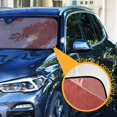 thumbnail image 3 of Windshield Sun Shade for Cars, 55"x27.6" Foldable Car Sun Shade with Aluminum Foil Bubble Heat Insulation, UV Protection for Sedan/SUV/Truck,Red, 3 of 8