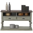 thumbnail image 2 of Progressive Table de Console de Colonnades en Gris Vieilli et Chêne, 2 of 3