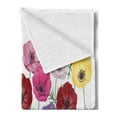 thumbnail image 2 of Anemone Flower Soft Flannel Fleece Blanket, Group of Graphic Colorful Flowers on Branches Blooming Field in Summer Theme, Cozy Plush for Indoor and Outdoor Use, 50" x 70", Multicolor, by Ambesonne, 2 of 5